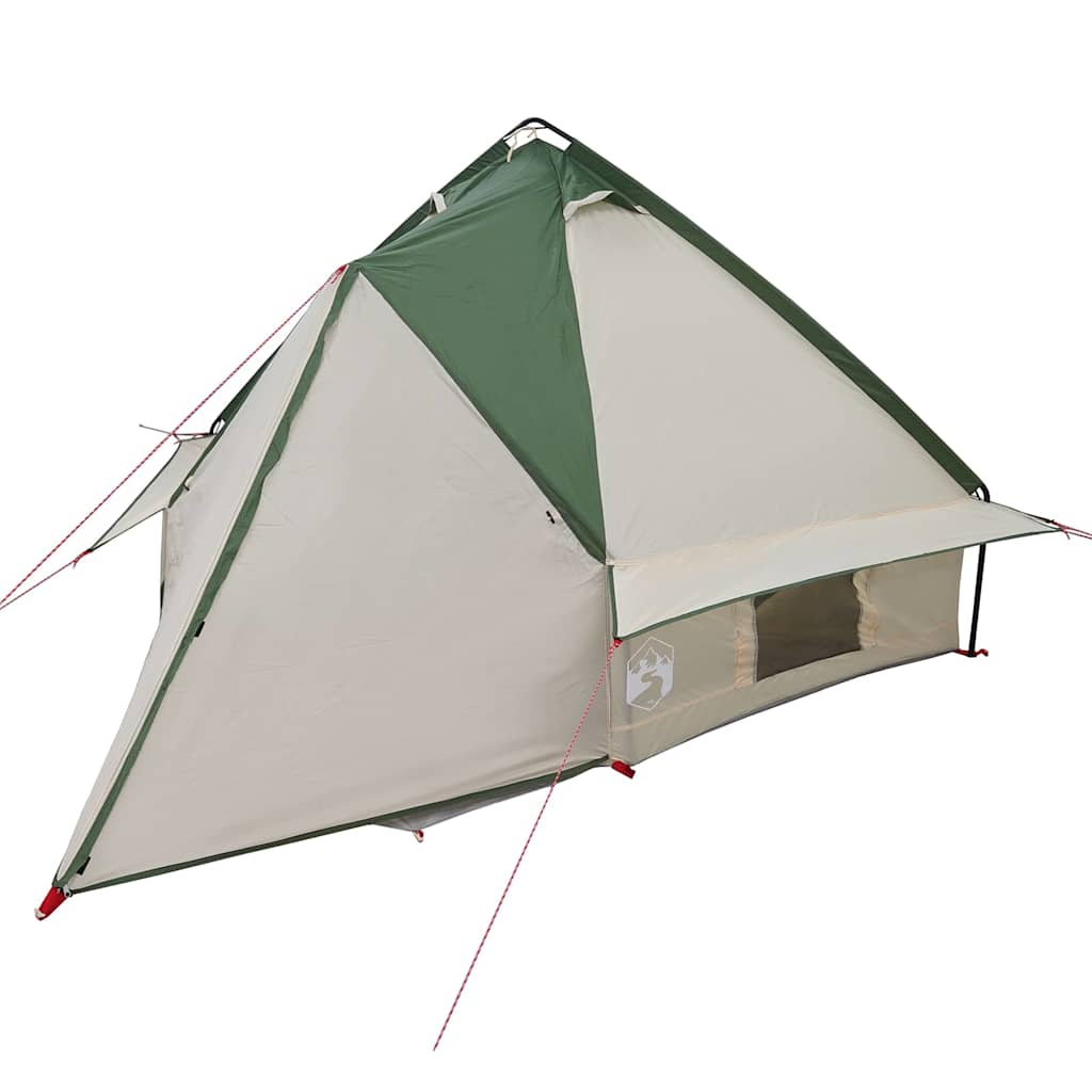 vidaXL Tente tipi avec toit avec évent Vert et gris 490 x 410 x 210 cm - Image 4