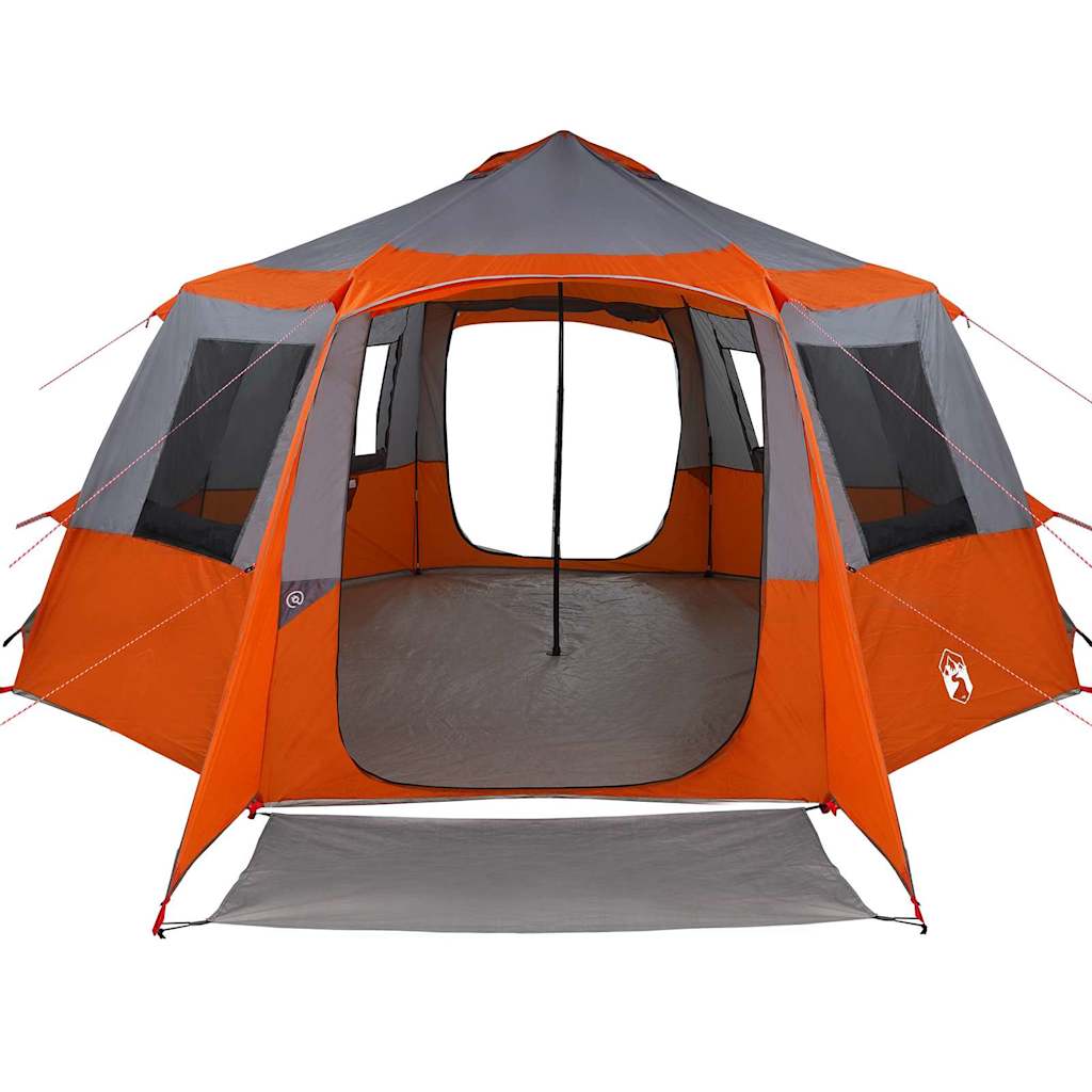 vidaXL Tente Cabane avec toit Gris et orange 500 x 500 x 294 cm - Image 5
