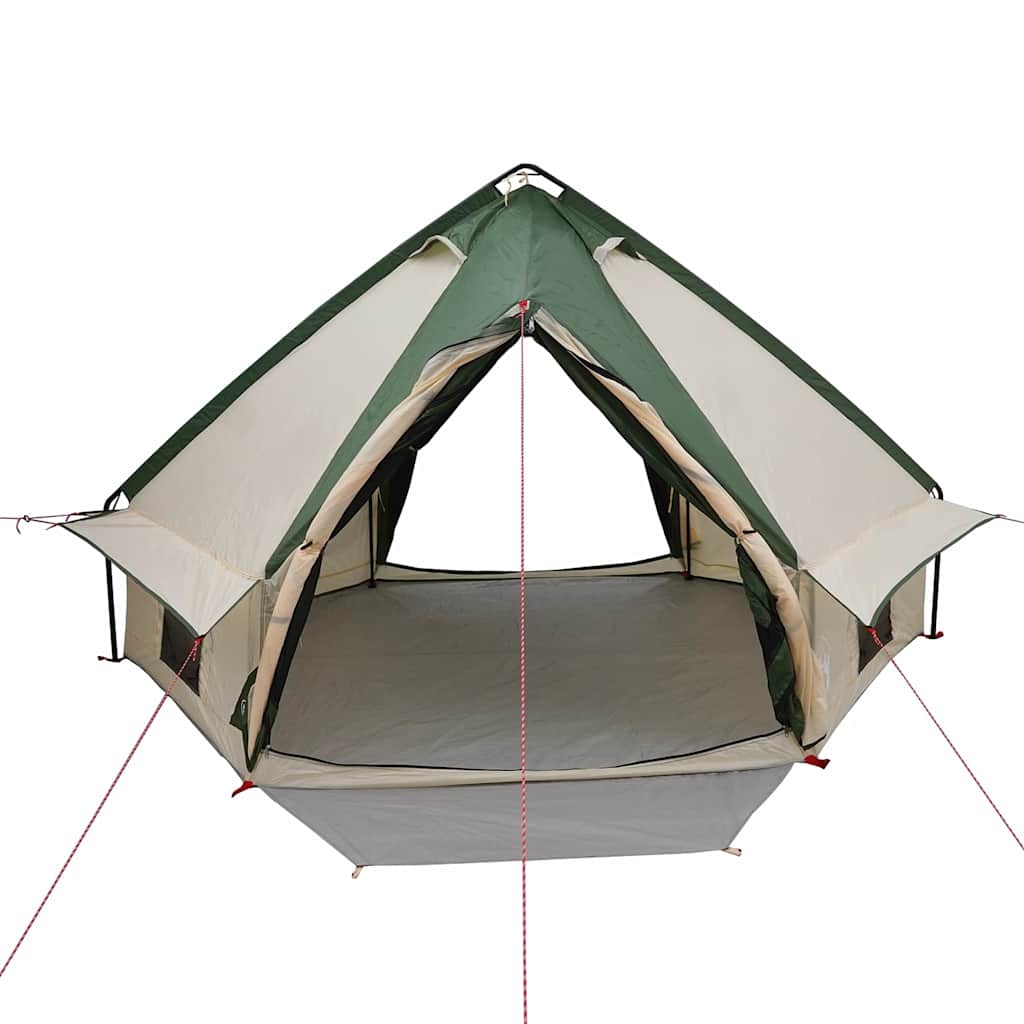 vidaXL Tente tipi avec toit avec évent Vert et gris 490 x 410 x 210 cm - Image 5