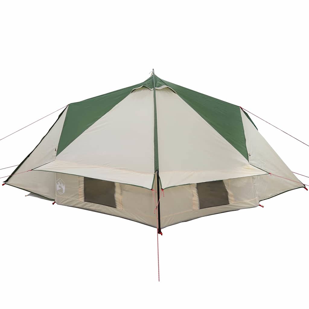 vidaXL Tente tipi avec toit avec évent Vert et gris 490 x 410 x 210 cm - Image 6
