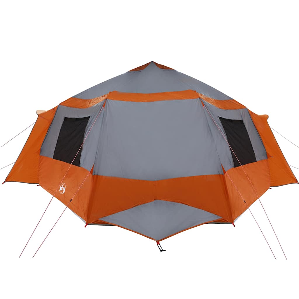 vidaXL Tente Cabane avec toit Gris et orange 500 x 500 x 294 cm - Image 6