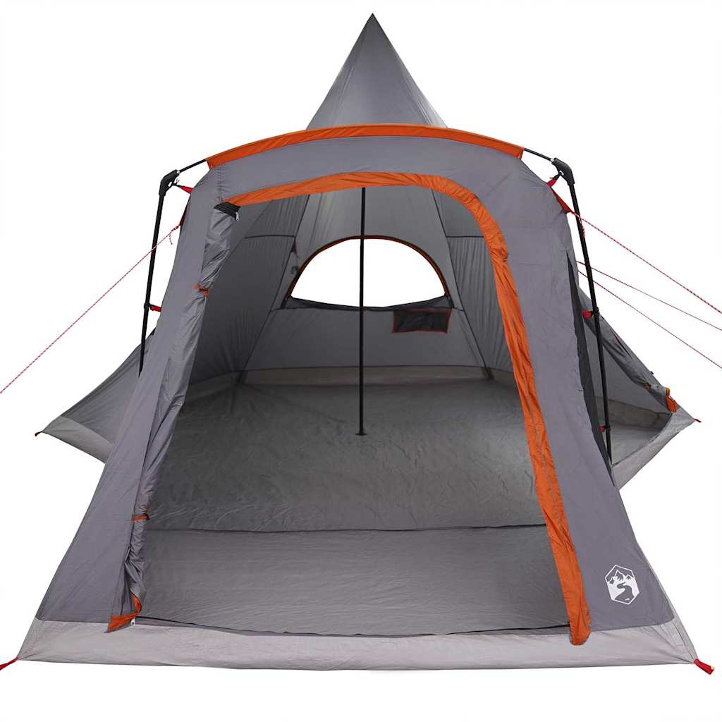 vidaXL Tente tipi avec toit Gris et orange 545 x 450 x 295 cm - Image 5