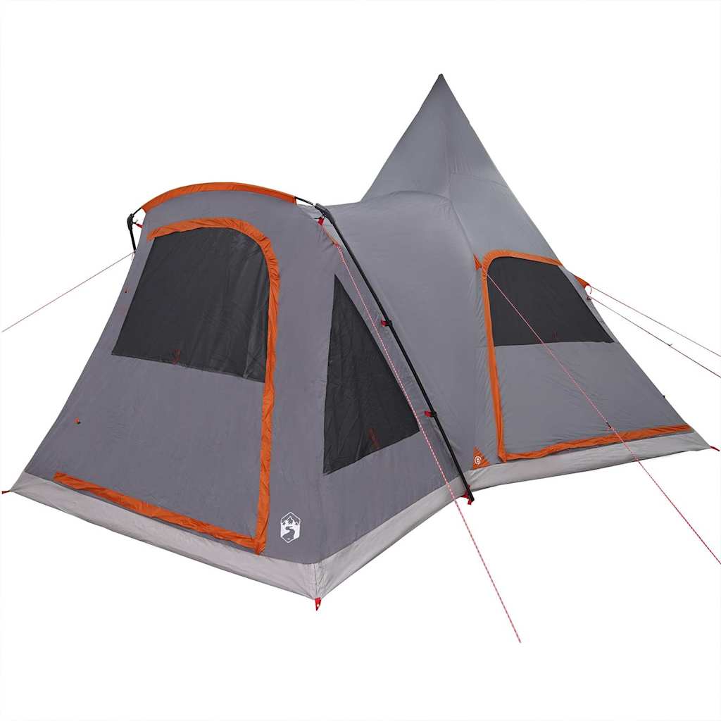 vidaXL Tente tipi avec toit Gris et orange 545 x 450 x 295 cm - Image 4