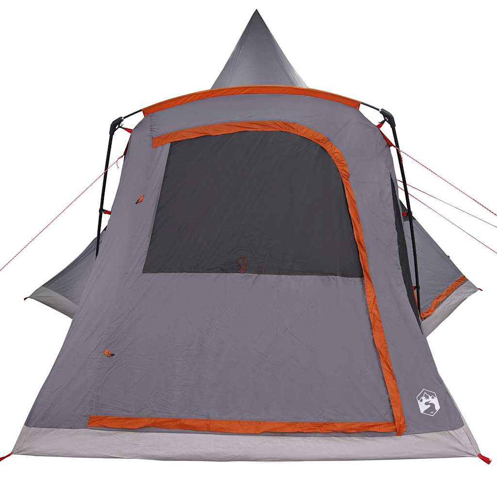 vidaXL Tente tipi avec toit Gris et orange 545 x 450 x 295 cm - Image 6