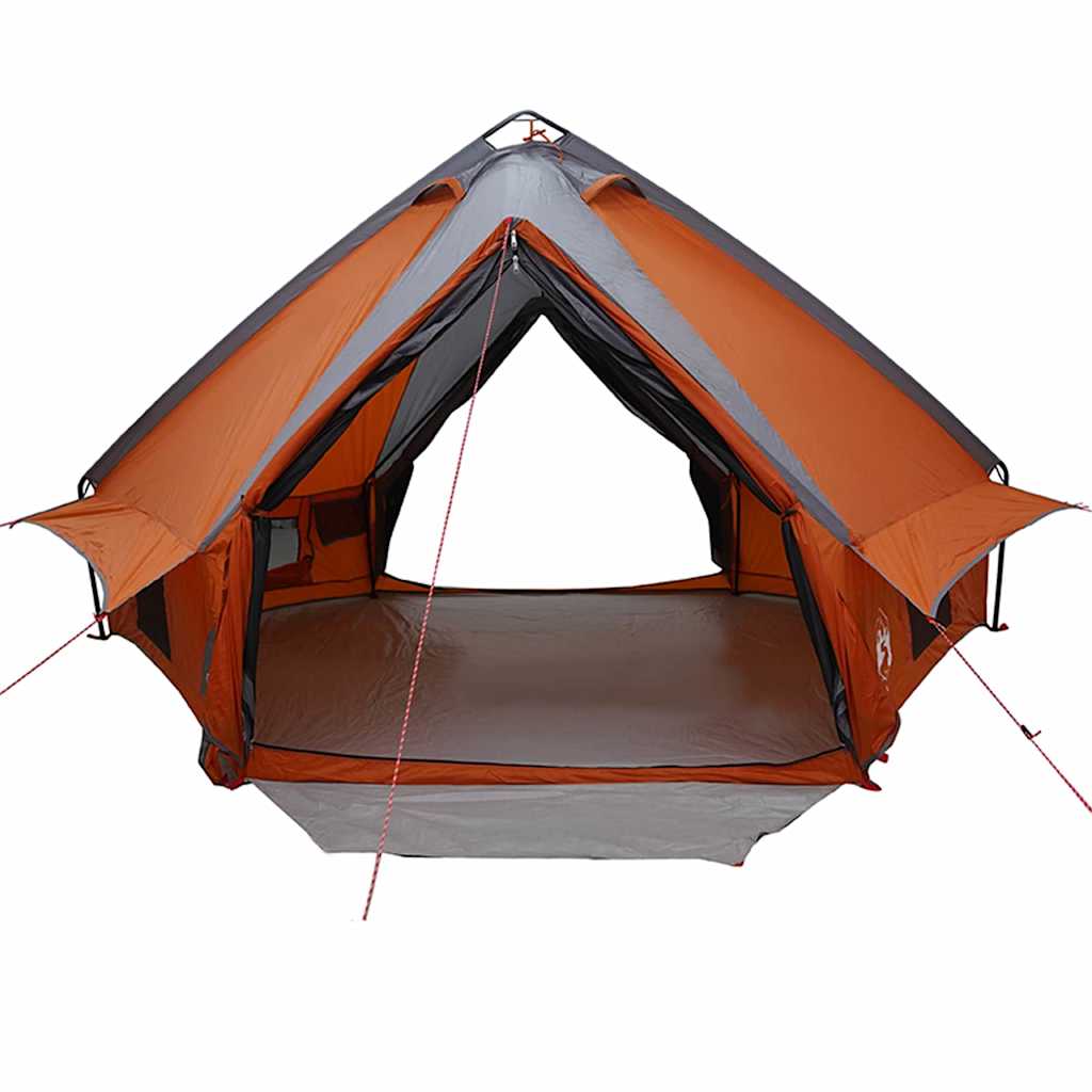 vidaXL Tente tipi avec toit Gris et orange 490 x 410 x 210 cm - Image 5