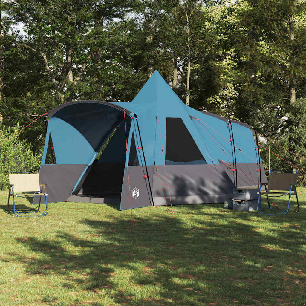 vidaXL Tente tipi avec toit avec stockage Bleu 720 x 465 x 295 cm