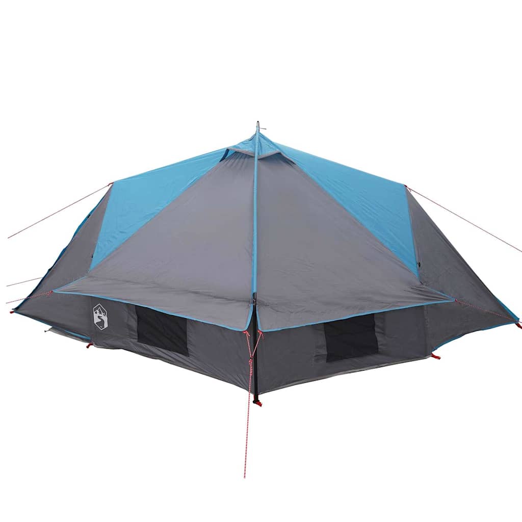 vidaXL Tente tipi avec toit avec évent Bleu et gris 490 x 410 x 210 cm - Image 6