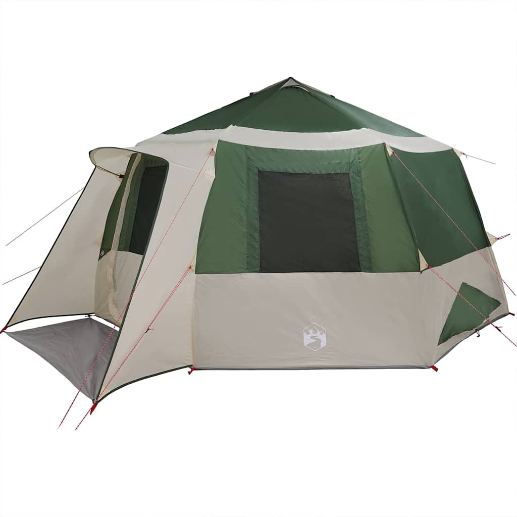 vidaXL Tente Cabane avec toit Vert et gris 500 x 500 x 294 cm - Image 4