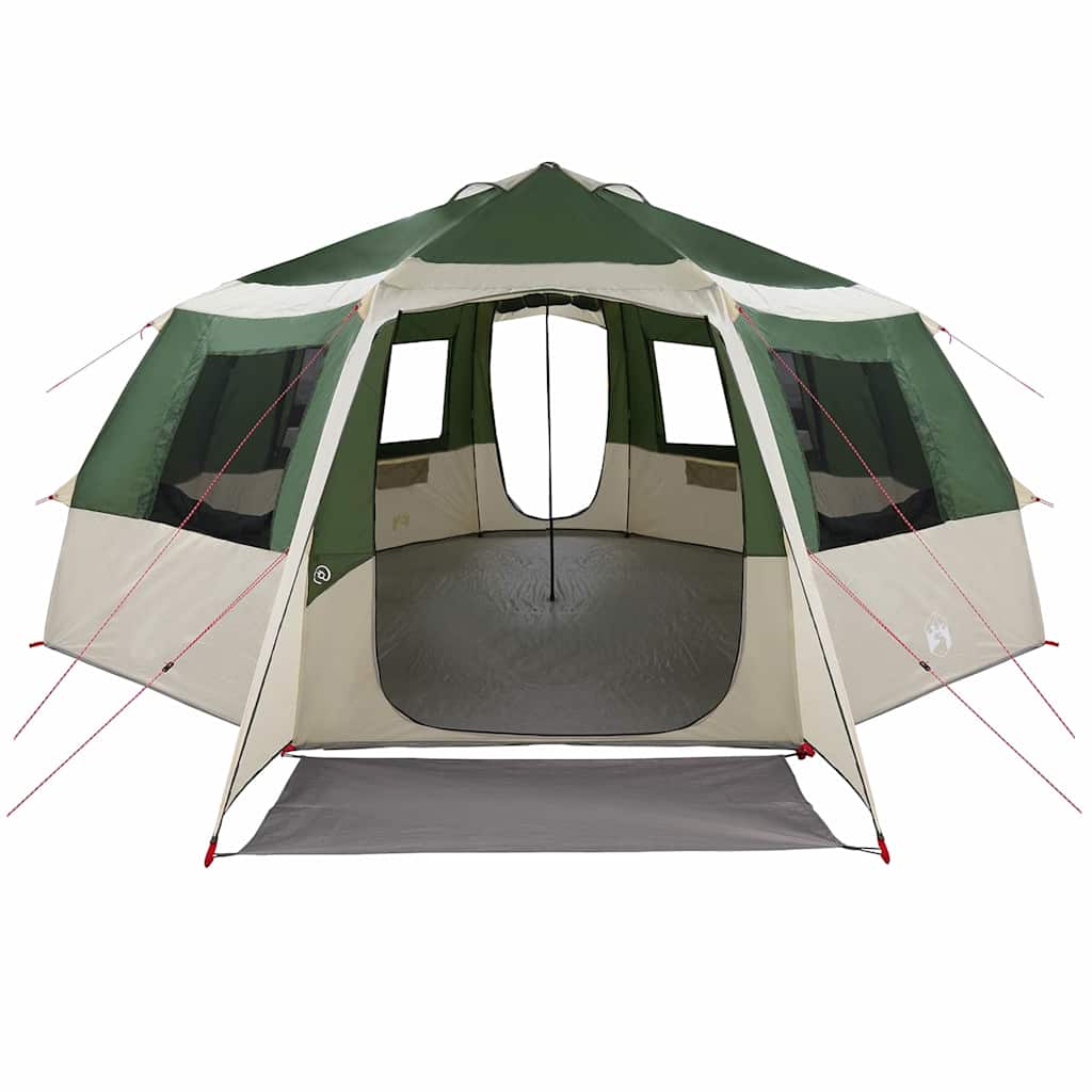 vidaXL Tente Cabane avec toit Vert et gris 500 x 500 x 294 cm - Image 5