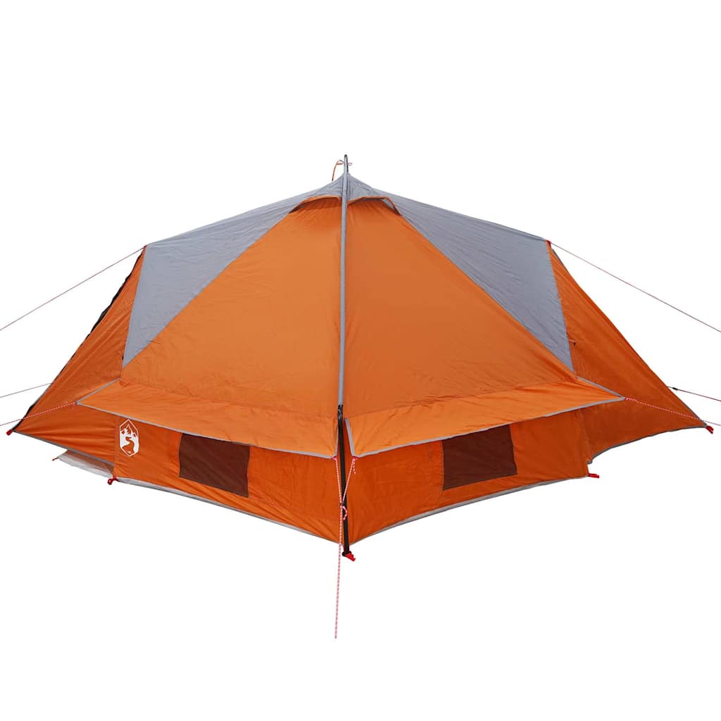 vidaXL Tente tipi avec toit Gris et orange 490 x 410 x 210 cm - Image 6