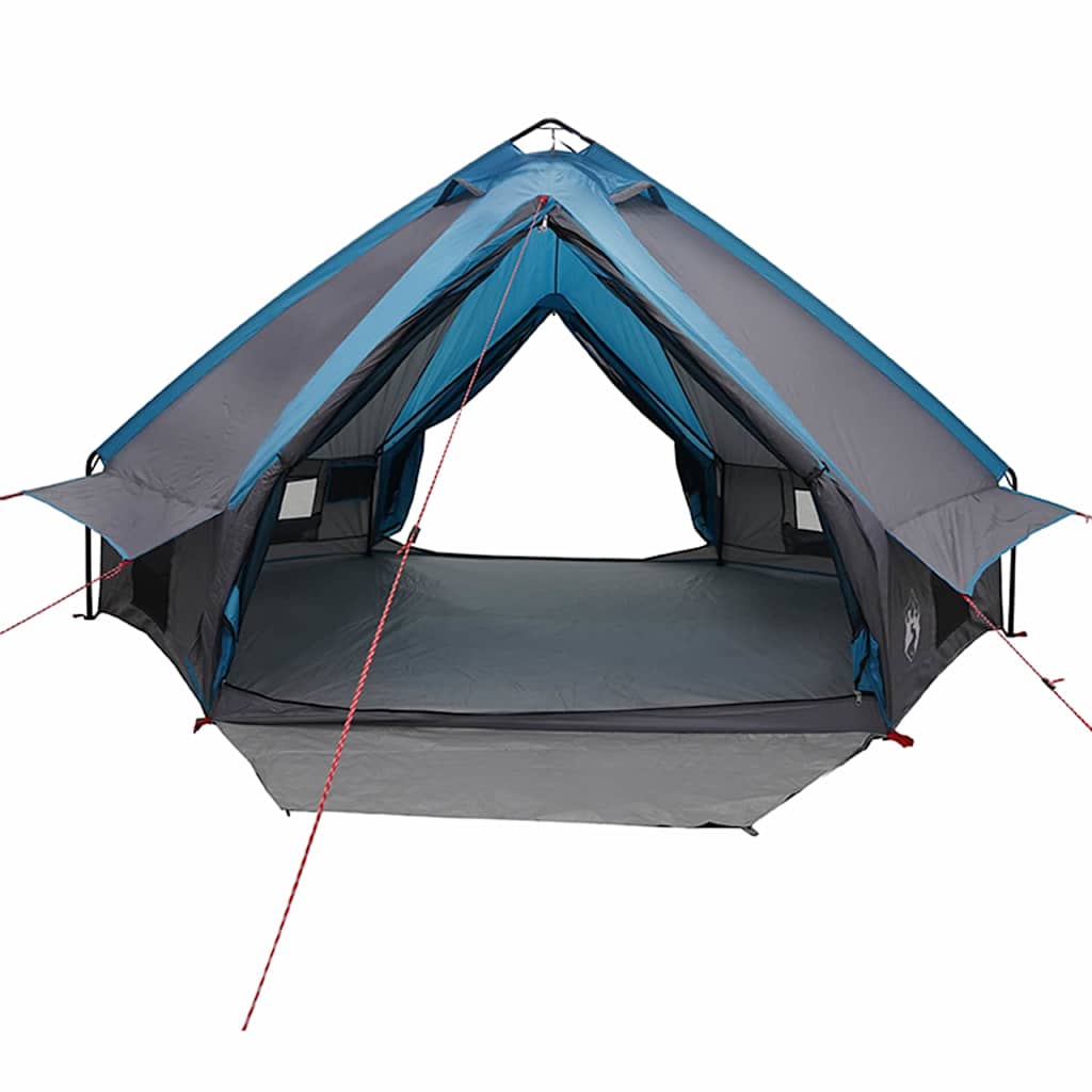 vidaXL Tente tipi avec toit avec évent Bleu et gris 490 x 410 x 210 cm - Image 5