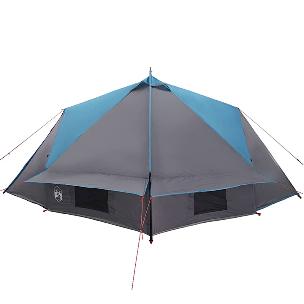vidaXL Tente tipi avec toit avec évent Bleu et gris 490 x 410 x 210 cm - Image 6