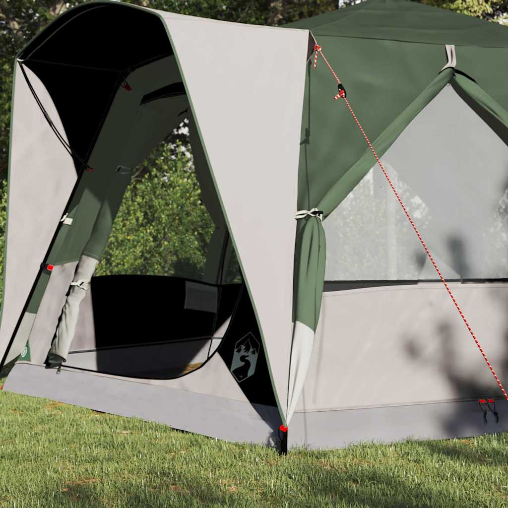 vidaXL Tente Cabane avec toit Vert et blanc 333 x 317 x 194 cm - Image 3