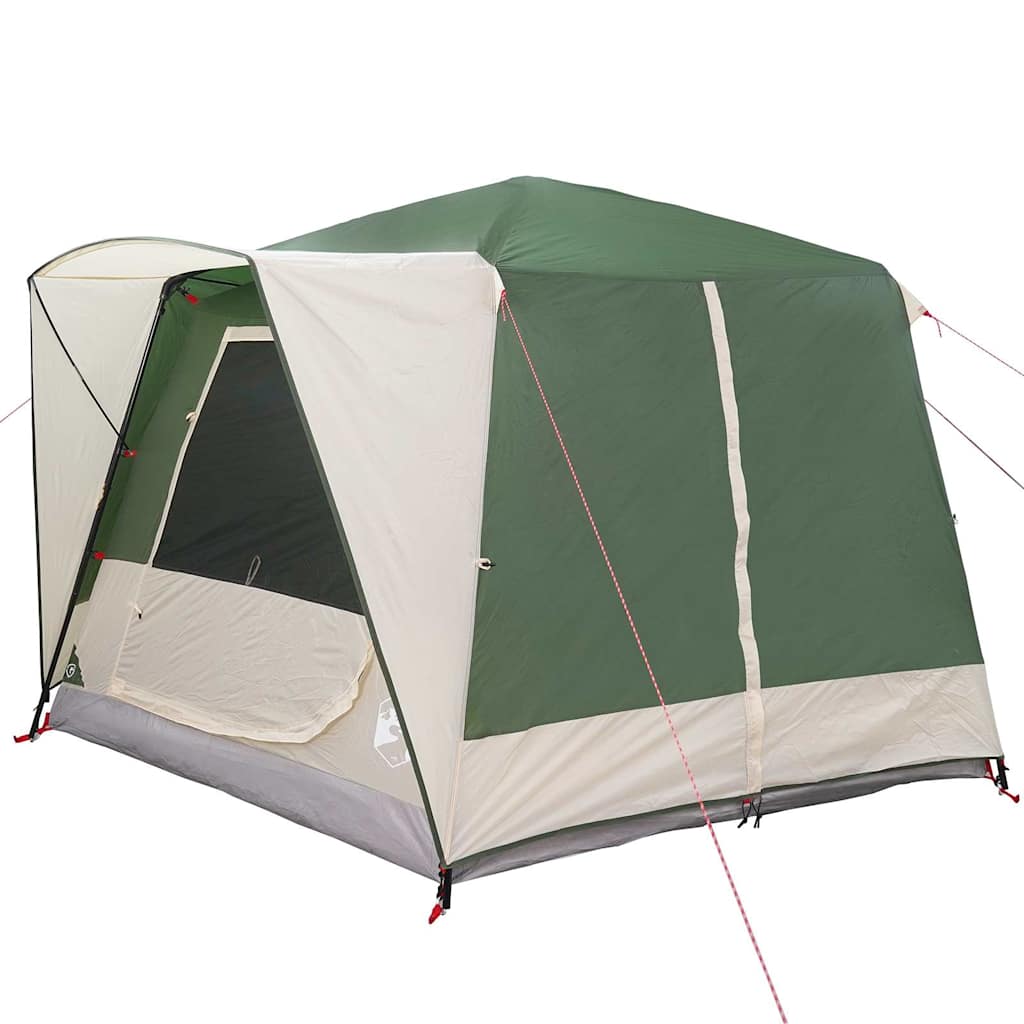 vidaXL Tente Cabane avec toit Vert et blanc 333 x 317 x 194 cm - Image 4