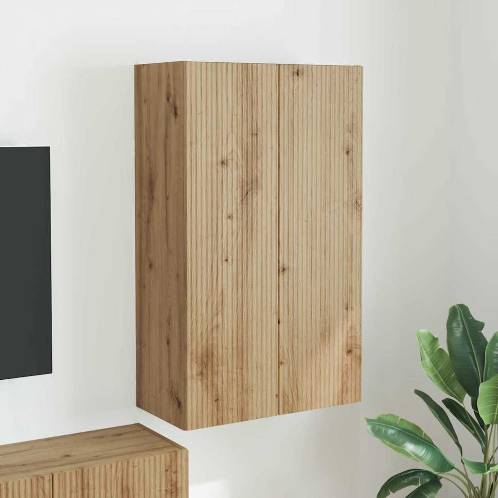 vidaXL Meuble TV mural Chêne artisanal 59,5 x 31 x 100 cm