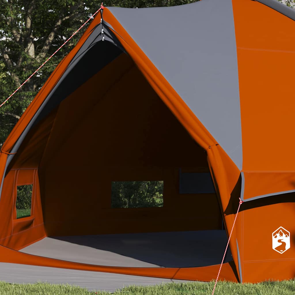 vidaXL Tente tipi avec toit Gris et orange 490 x 410 x 210 cm - Image 3
