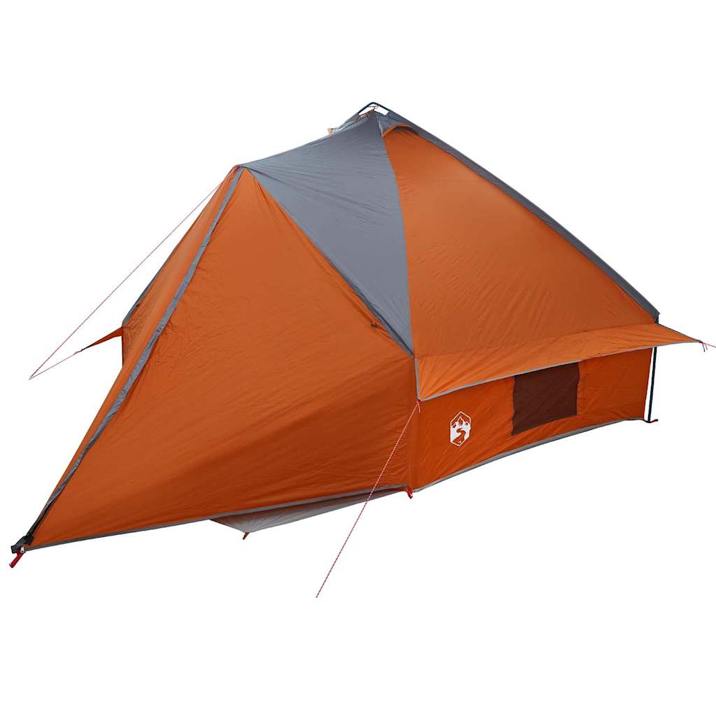 vidaXL Tente tipi avec toit Gris et orange 490 x 410 x 210 cm - Image 4