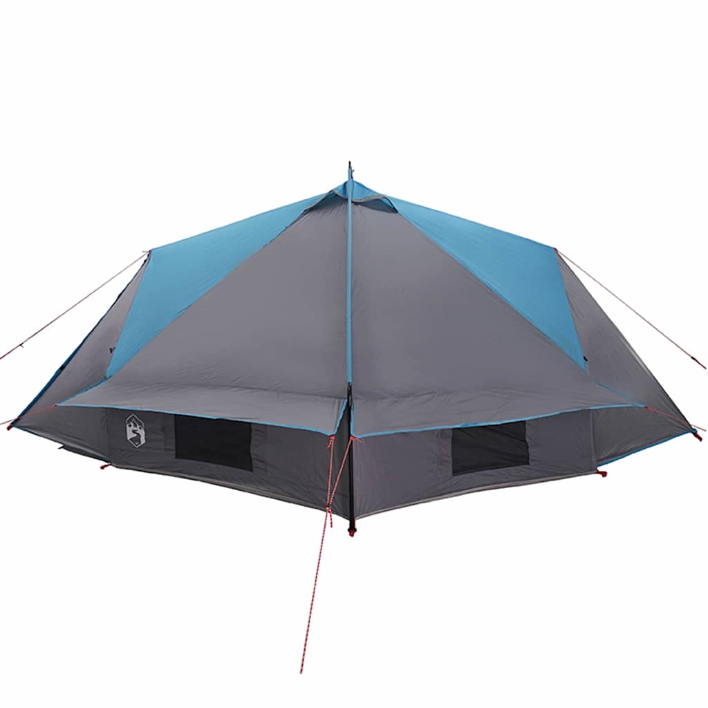 vidaXL Tente tipi avec toit avec évent Bleu et gris 490 x 410 x 210 cm - Image 6