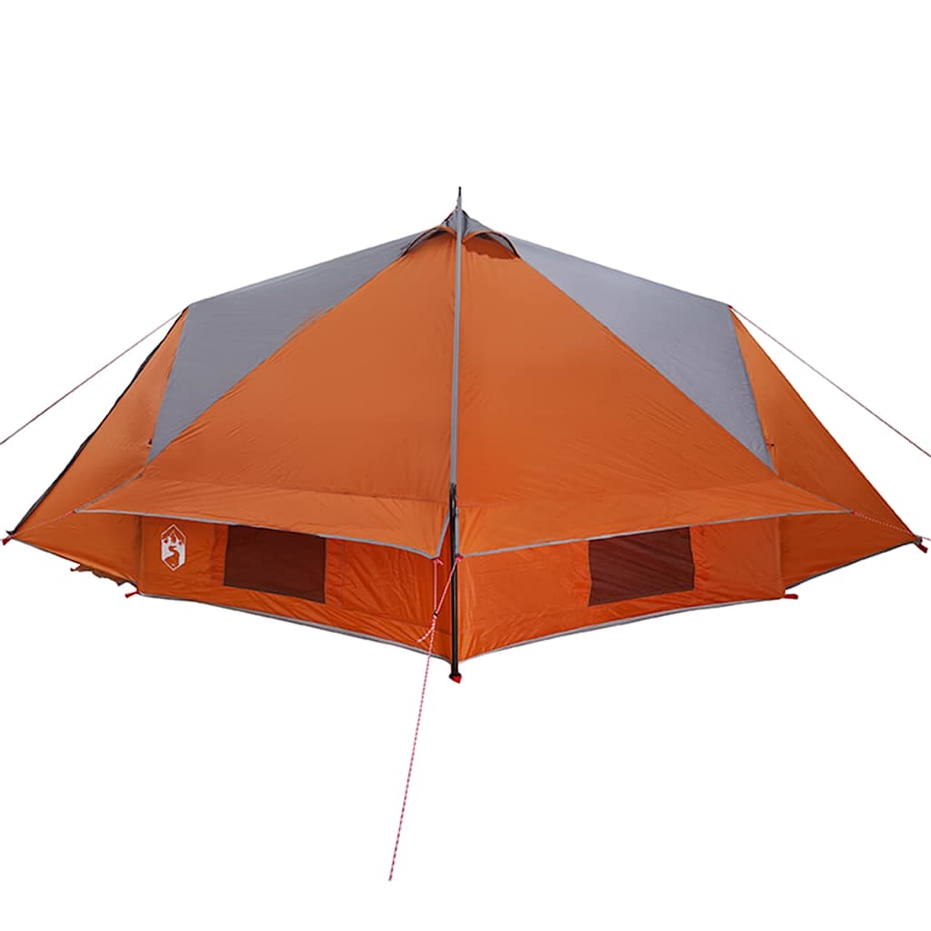 vidaXL Tente tipi avec toit Gris et orange 490 x 410 x 210 cm - Image 6