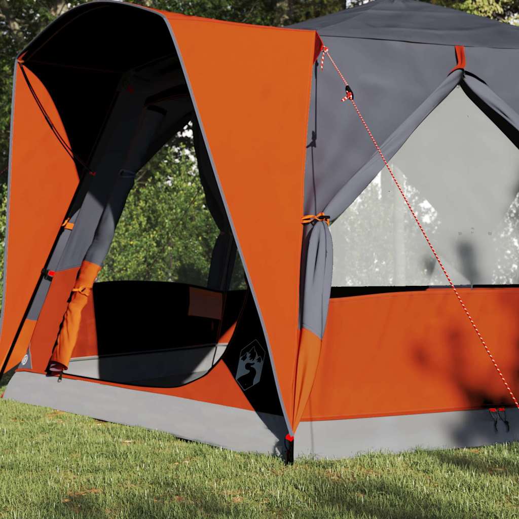 vidaXL Tente Cabane avec toit Gris et orange 333 x 317 x 194 cm - Image 3