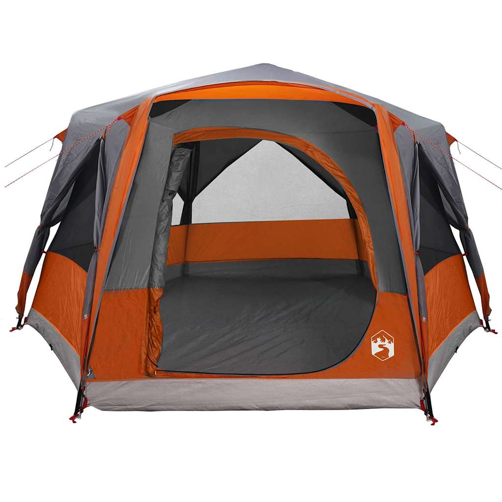 vidaXL Tente Cabane avec toit Gris et orange 333 x 317 x 194 cm - Image 5