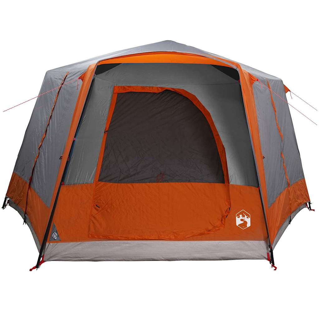 vidaXL Tente Cabane avec toit Gris et orange 333 x 317 x 194 cm - Image 6