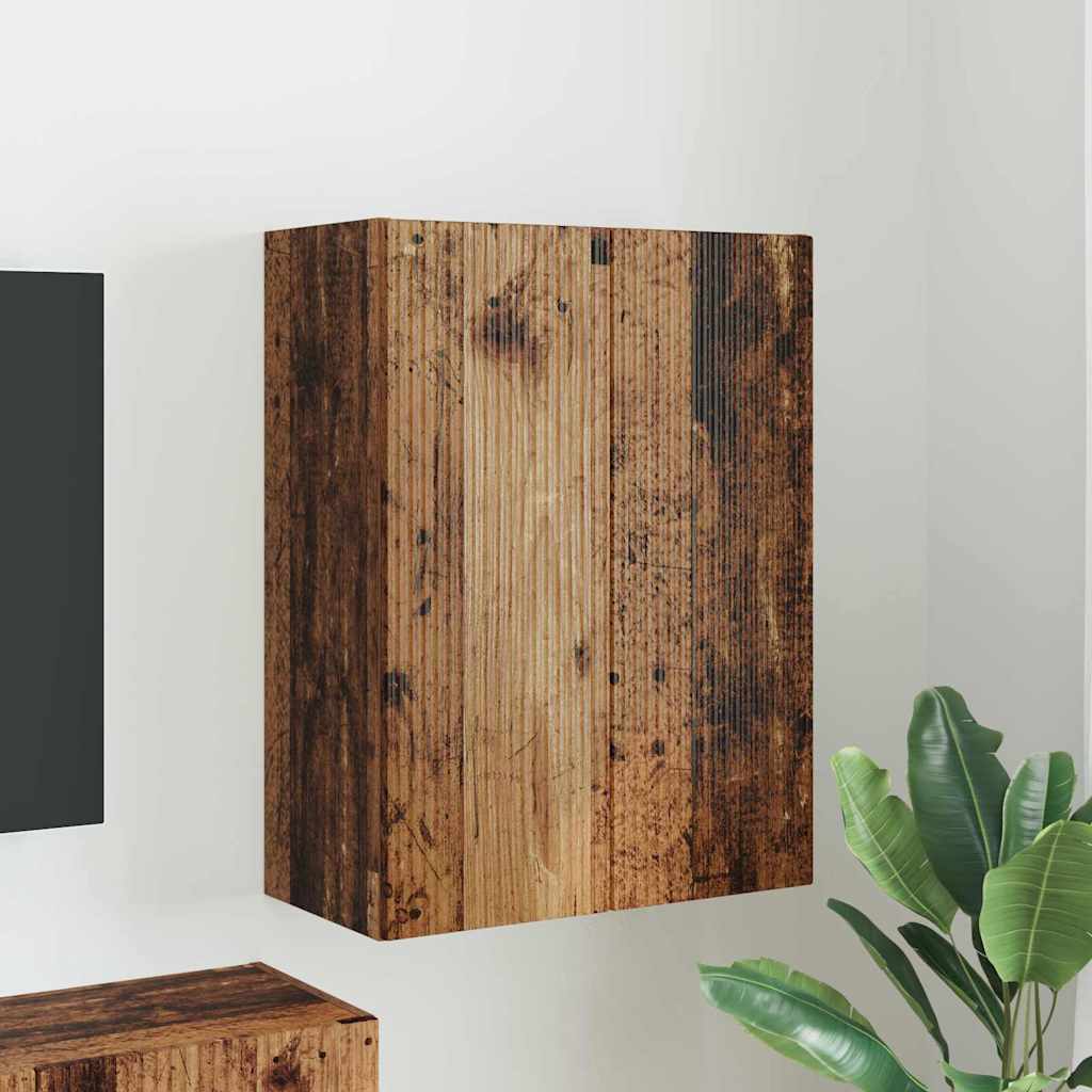 vidaXL Meuble TV mural Bois Ancien 59,5 x 31 x 80 cm Bois d'ingénierie