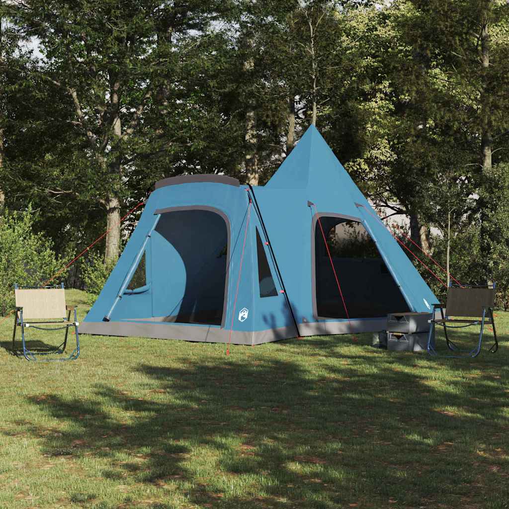 vidaXL Tente tipi avec toit avec stockage Bleu 545 x 450 x 295 cm