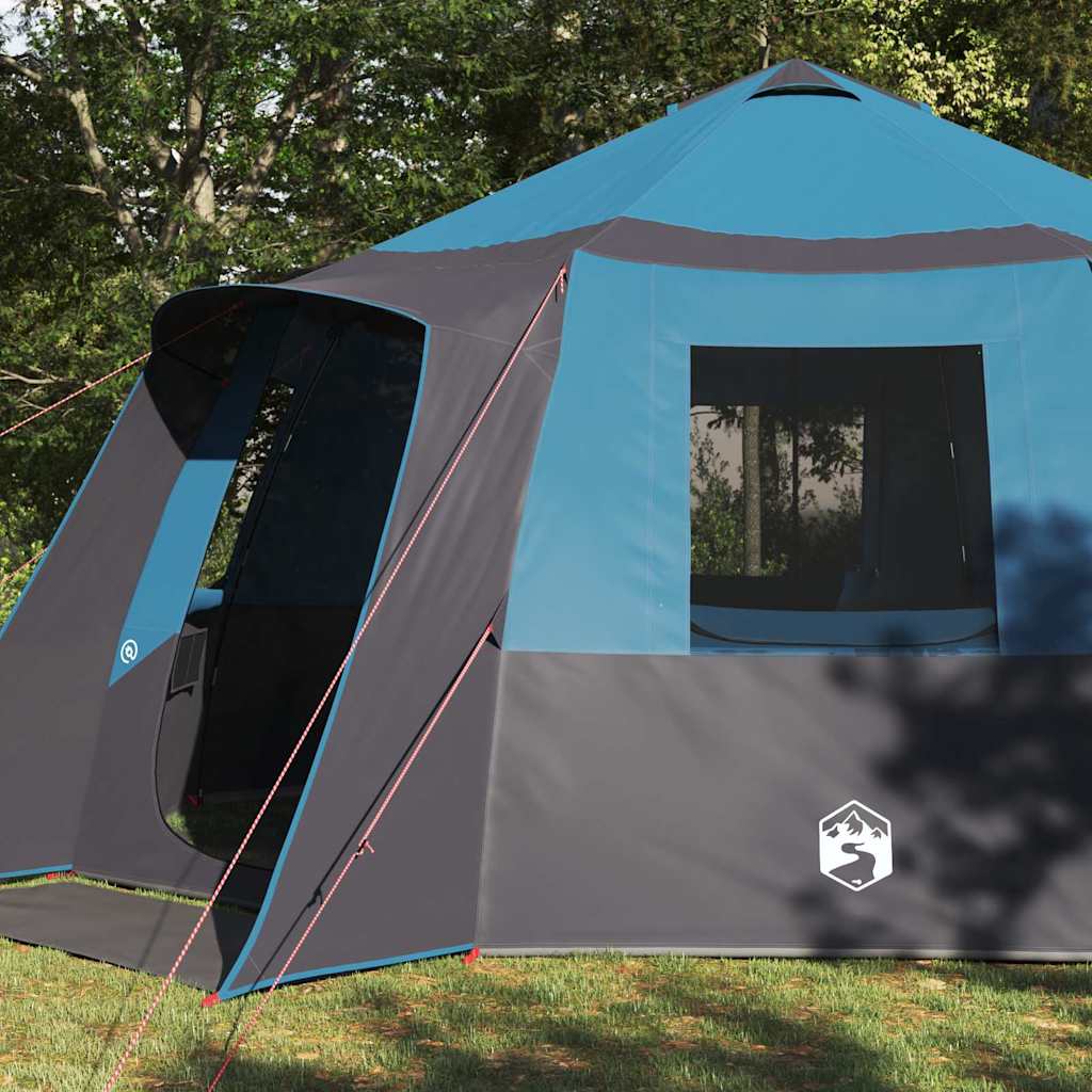 vidaXL Tente Cabane avec toit Bleu et gris 500 x 500 x 294 cm - Image 3