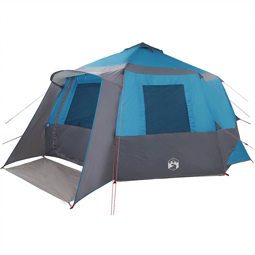 vidaXL Tente Cabane avec toit Bleu et gris 500 x 500 x 294 cm - Image 4