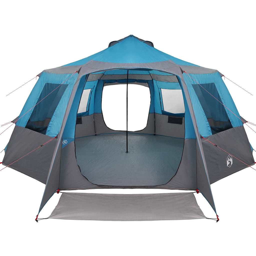 vidaXL Tente Cabane avec toit Bleu et gris 500 x 500 x 294 cm - Image 5