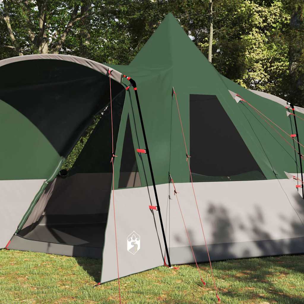 vidaXL Tente tipi avec toit avec stockage Vert 720 x 465 x 295 cm - Image 3