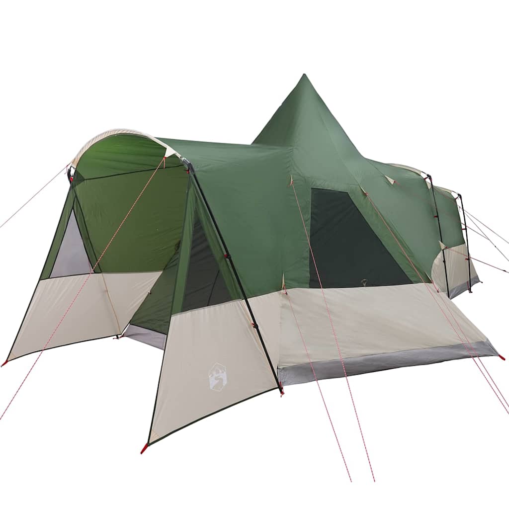 vidaXL Tente tipi avec toit avec stockage Vert 720 x 465 x 295 cm - Image 4