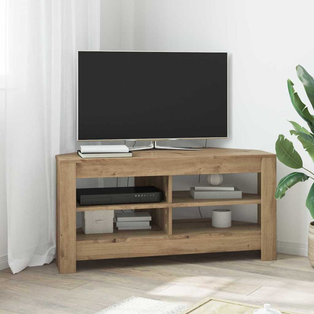 vidaXL MuebledeTVdeesquina Roble artesanal 102 x 40,5 x 45 cm