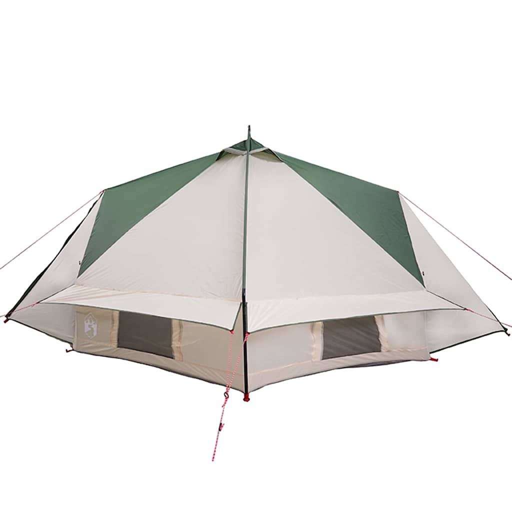 vidaXL Tente tipi avec toit Vert et blanc 490 x 410 x 210 cm - Image 6