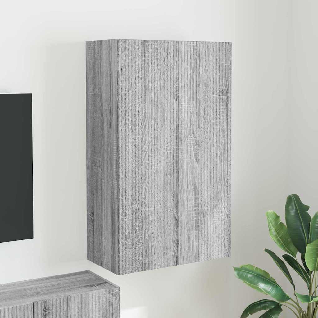 vidaXL Mueble de TV Montado en la Pared Gris Sonoma 59,5 x 31 x 100 cm
