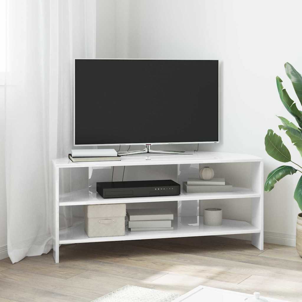 vidaXL MuebledeTVdeesquina Brillante 102x40,5x45cm