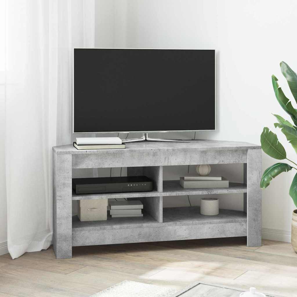 vidaXL MuebledeTVdeesquina Gris Concreto 102 x 40,5 x 45 cm