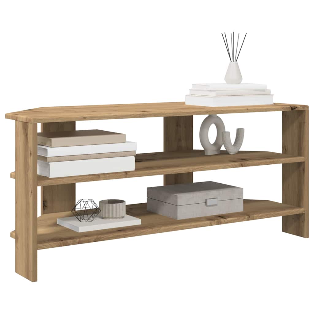vidaXL MuebledeTVdeesquina Roble artesanal 102x40,5x45cm - Image 3