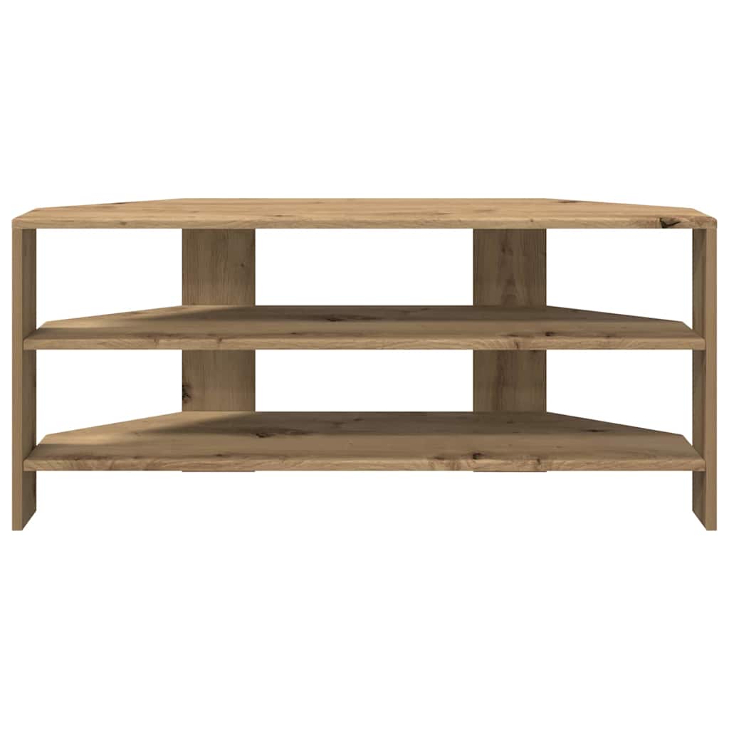 vidaXL MuebledeTVdeesquina Roble artesanal 102x40,5x45cm - Image 5