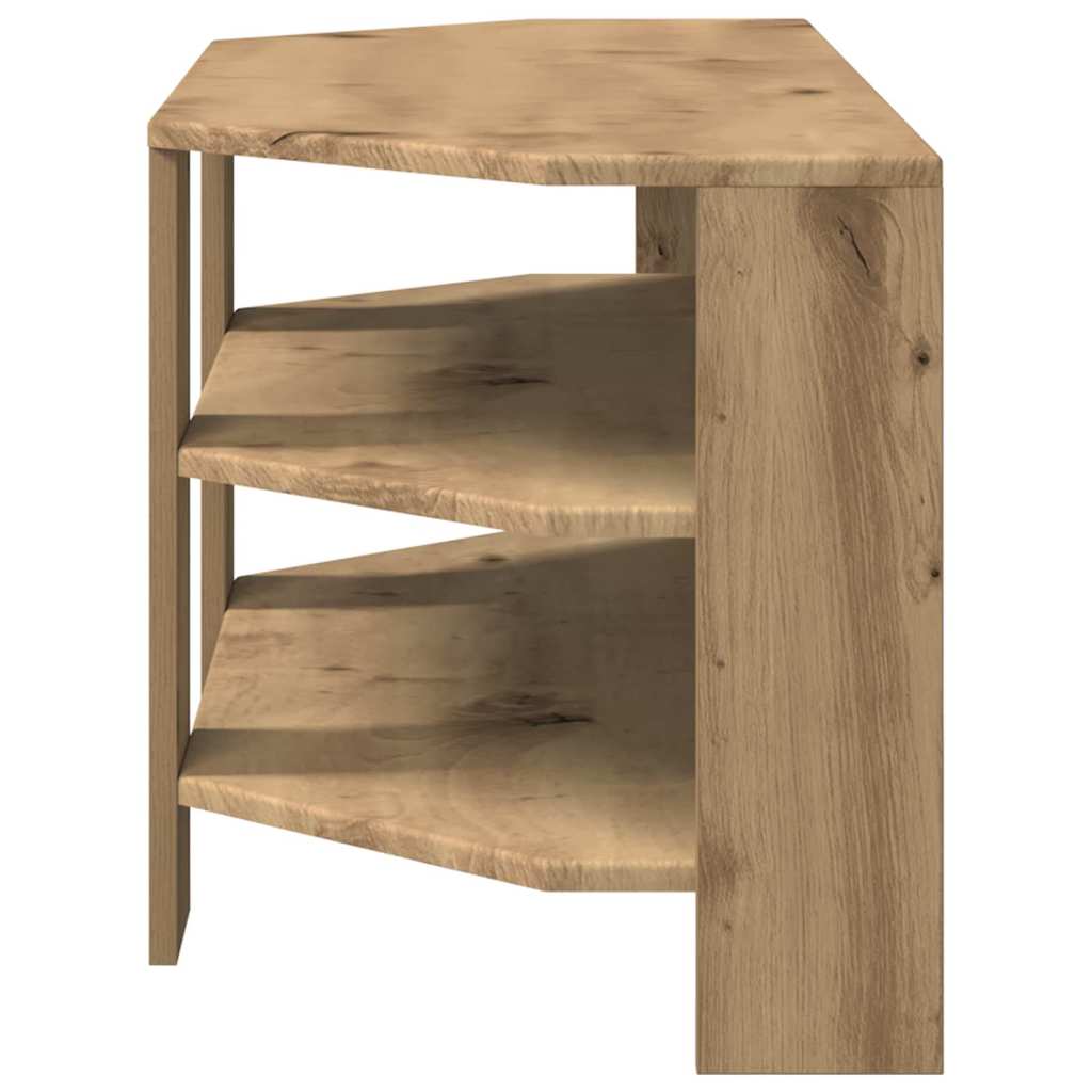 vidaXL MuebledeTVdeesquina Roble artesanal 102x40,5x45cm - Image 6