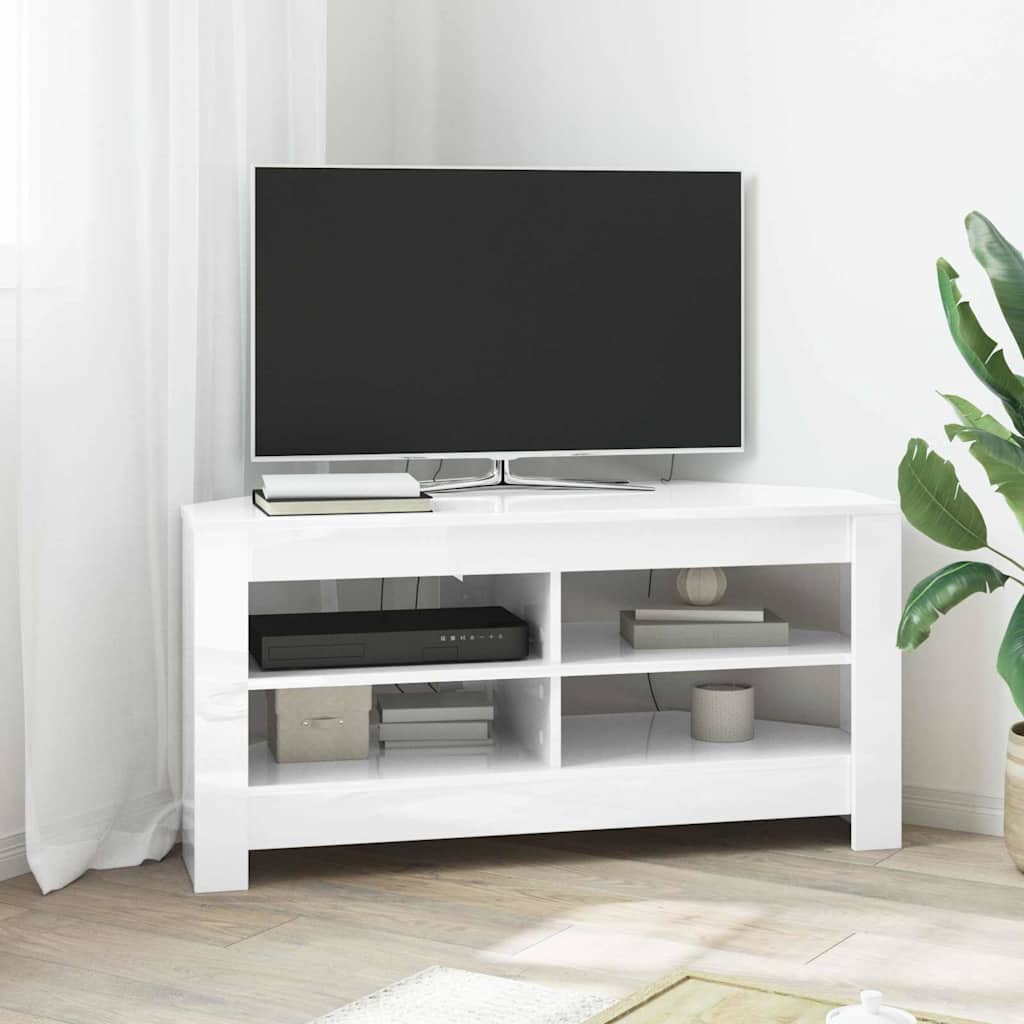 vidaXL MuebledeTVdeesquina Brillante 102 x 40,5 x 45 cm