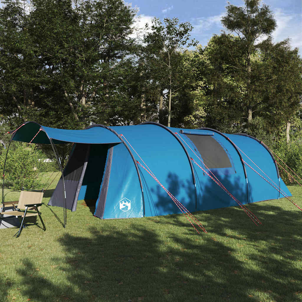 vidaXL Tienda de campaña tipo túnel Azul y gris 740 x 370 x 220 cm