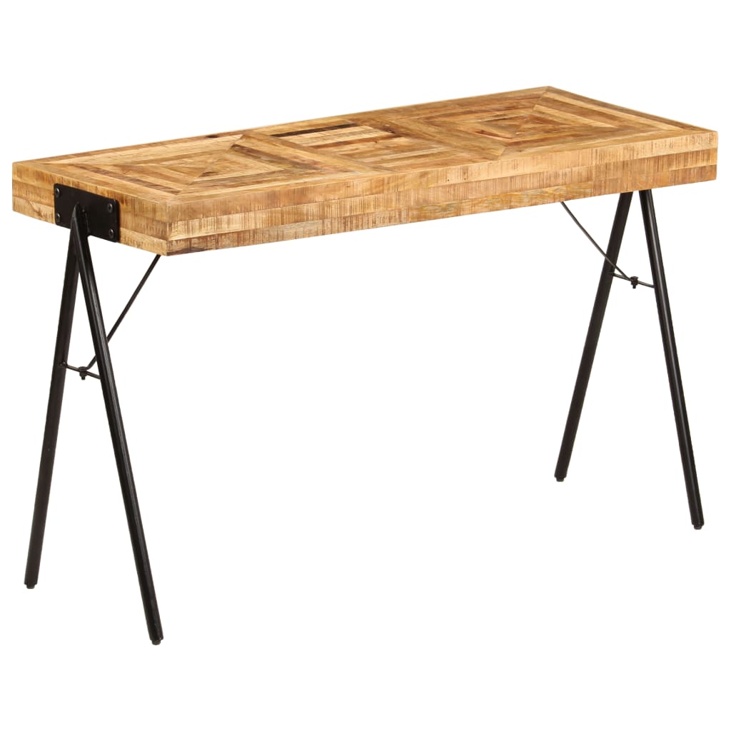 vidaXL Escritorio de madera maciza de mango 118x50x75 cm
