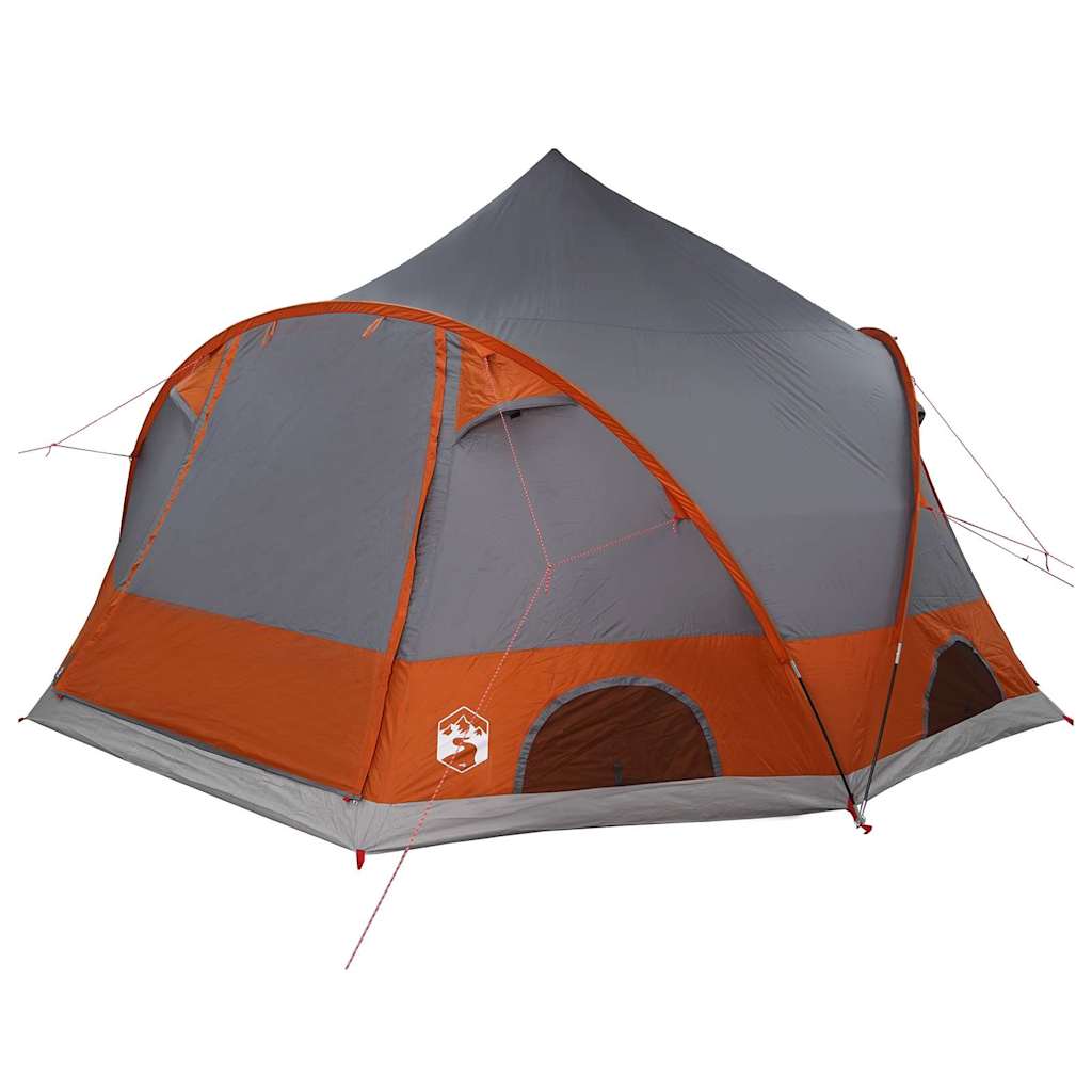vidaXL Carpa de cúpula con techo Gris y naranja 505 x 450 x 248 cm - Image 4