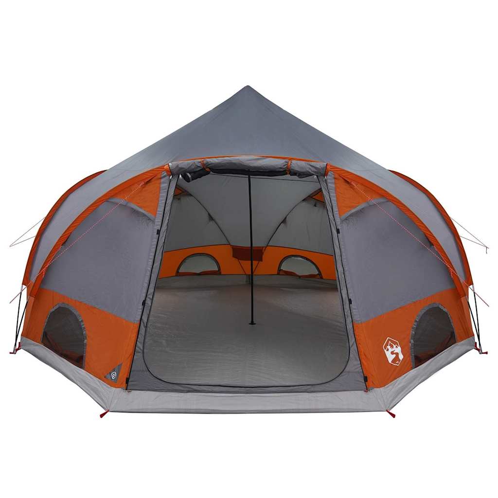 vidaXL Carpa de cúpula con techo Gris y naranja 505 x 450 x 248 cm - Image 5