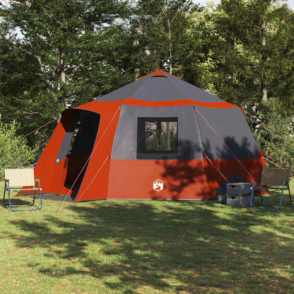vidaXL Tienda Cabaña con techo Gris y naranja 500 x 500 x 294 cm