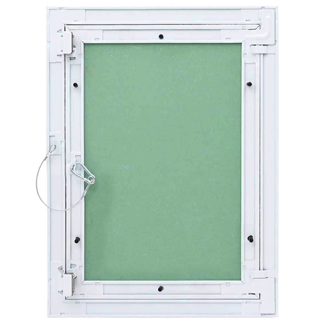 vidaXL Zugangstür Weiß 35 x 45 cm Aluminium und Gipskarton - Image 4