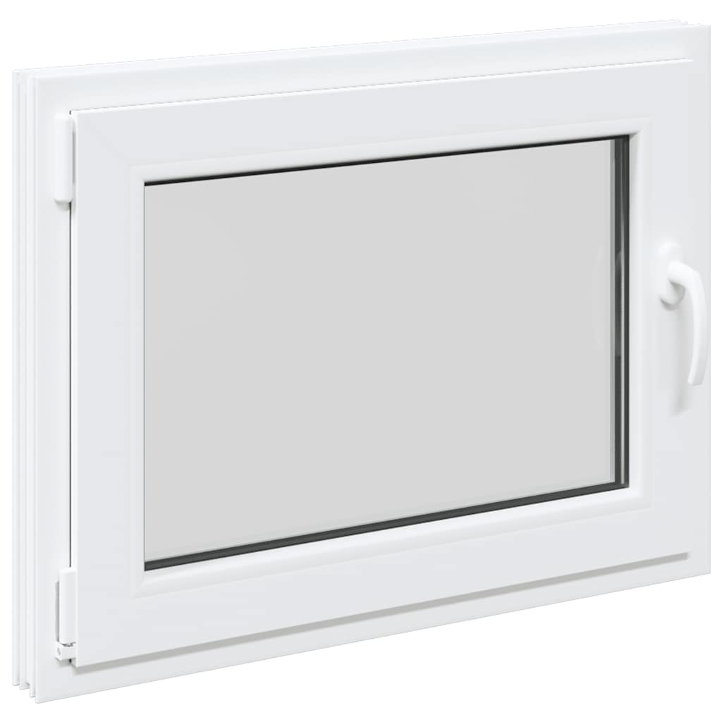 vidaXL Kellerfenster RISOR 80x60 cm Dreh Kipp DIN Links Weiß - Image 4