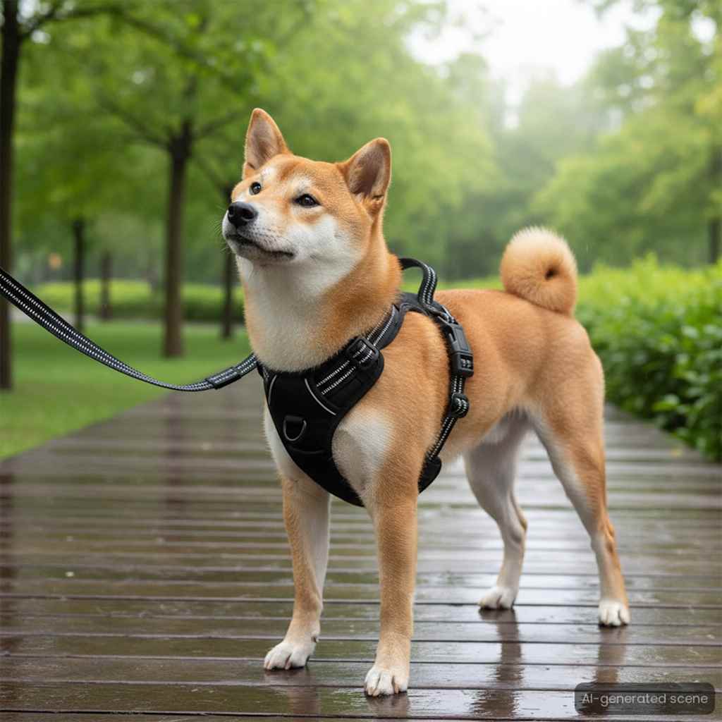 vidaXL Hundegeschirr mit Leine & Halsband Verstellbar Camouflage XL